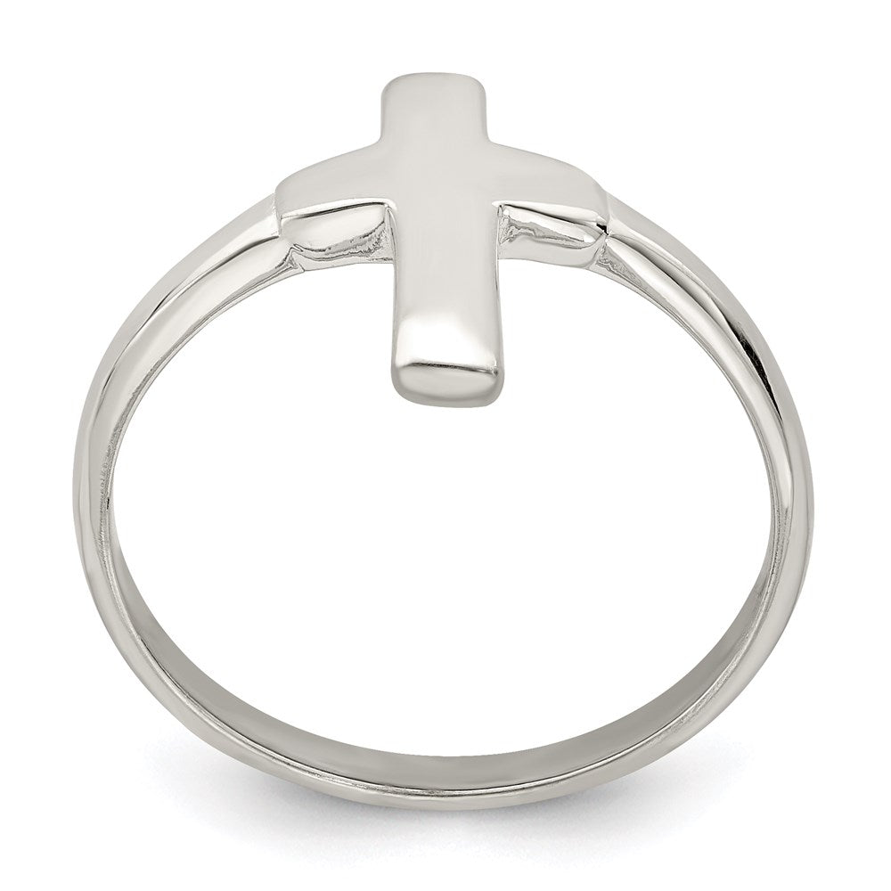 Sterling Silver Solid Cross Ring - 3