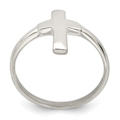 Sterling Silver Solid Cross Ring - 3