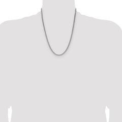 Sterling Silver 3.25mm Domed Curb Chain - 7