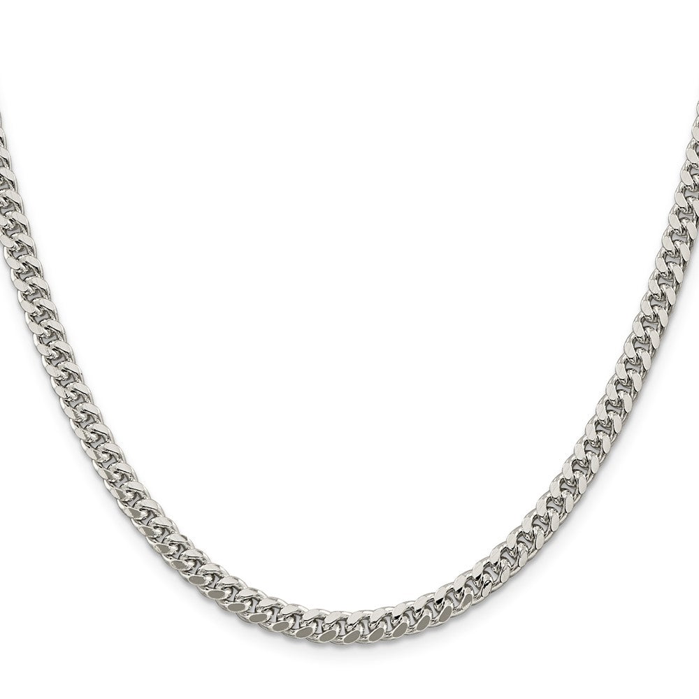 Sterling Silver 5mm Domed w/ Side D/C Curb Chain