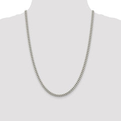 Sterling Silver 5mm Domed w/ Side D/C Curb Chain