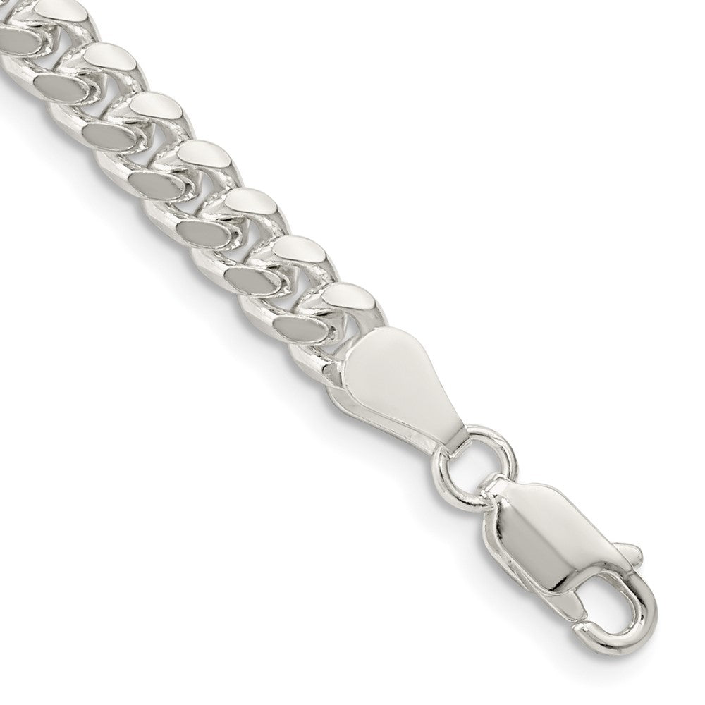 Sterling Silver 5mm Domed w/ Side D/C Curb Chain - 6