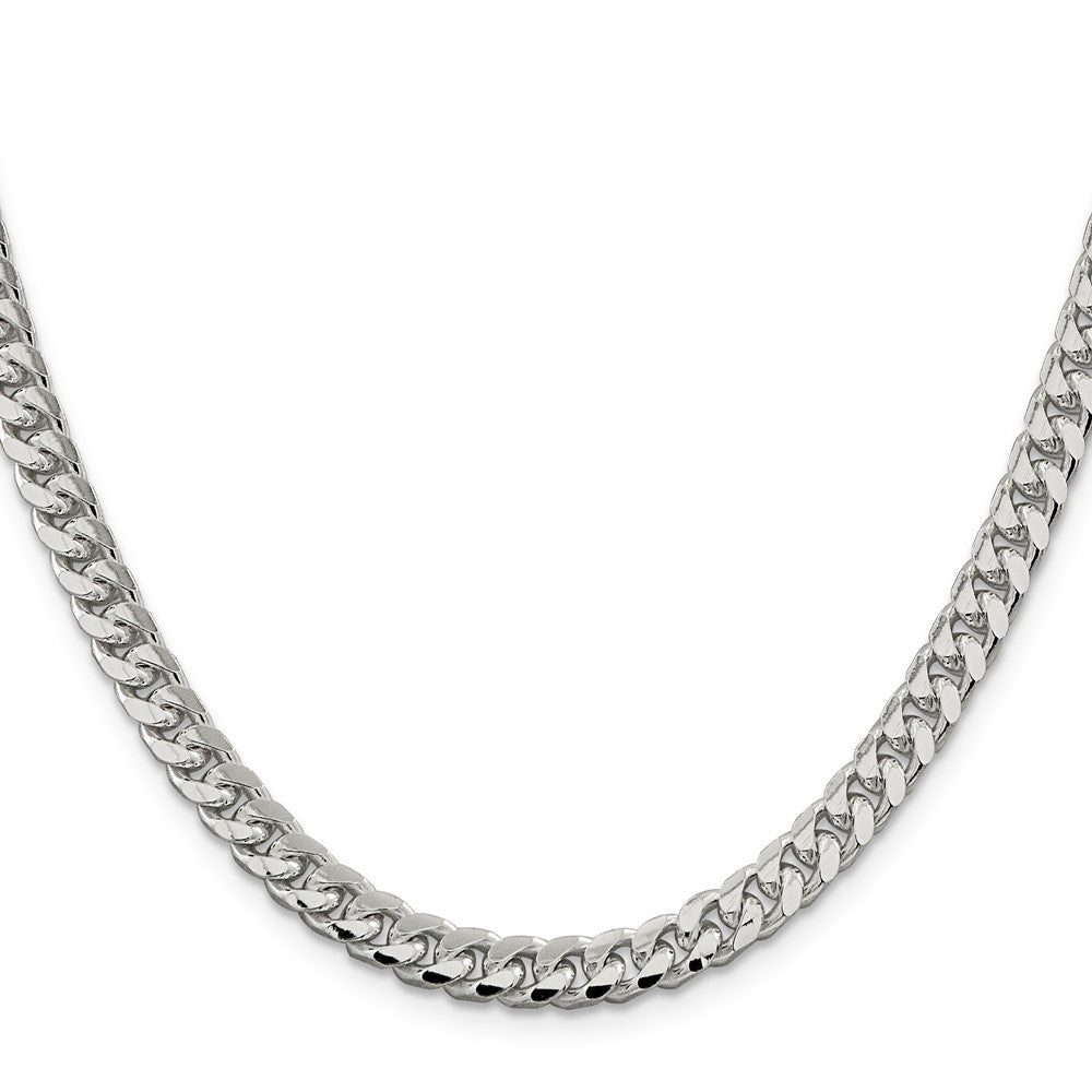 Sterling Silver 6mm Domed w/ Side D/C Curb Chain