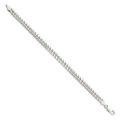 Sterling Silver 6mm Domed w/ Side D/C Curb Chain - 9