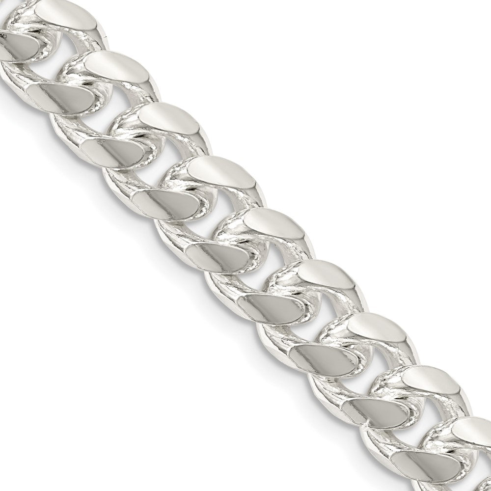 Sterling Silver 8.5mm Domed w/ Side D/C Curb Chain - 6