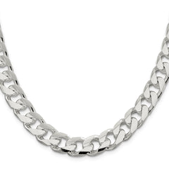 Sterling Silver 11mm Domed w/ Side D/C Curb Chain - 2