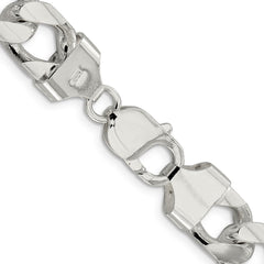 Sterling Silver 11mm Domed w/ Side D/C Curb Chain - 2
