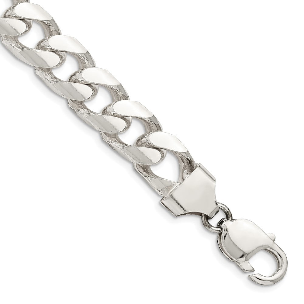 Sterling Silver 11mm Domed w/ Side D/C Curb Chain - 6