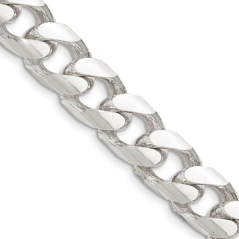 Sterling Silver 11mm Domed w/ Side D/C Curb Chain - 2