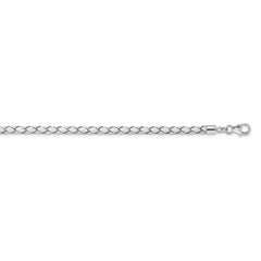 Sterling Silver Reflections White Leather Rhodium-plated 14 inch with a 2 inch extention Choker/Wrap Bracelet