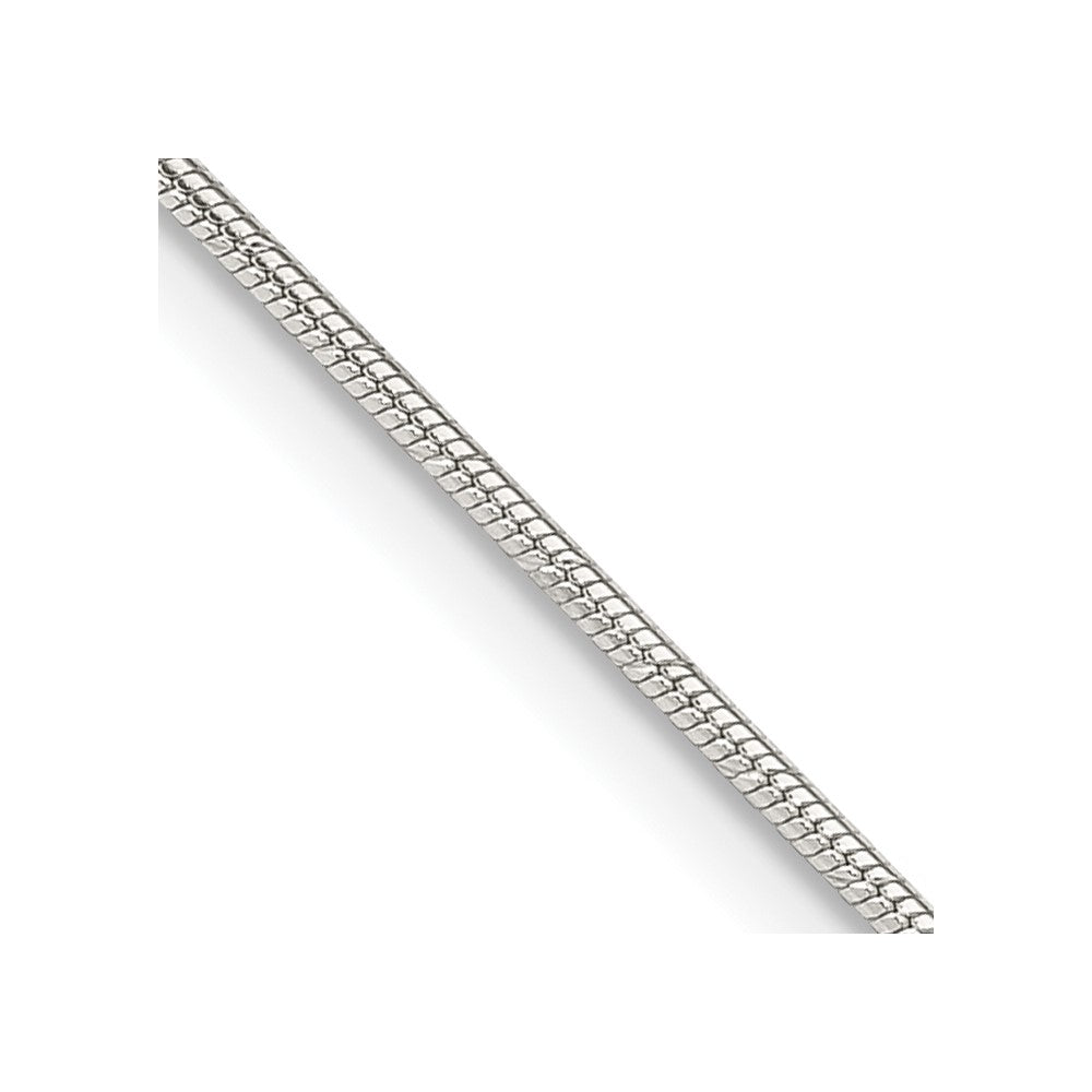 Sterling Silver 1.2mm Patterned Diamond-cut Snake Chain - 5