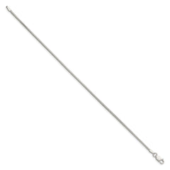 Sterling Silver 1.5mm Diamond-cut Flat Snake Chain - 4