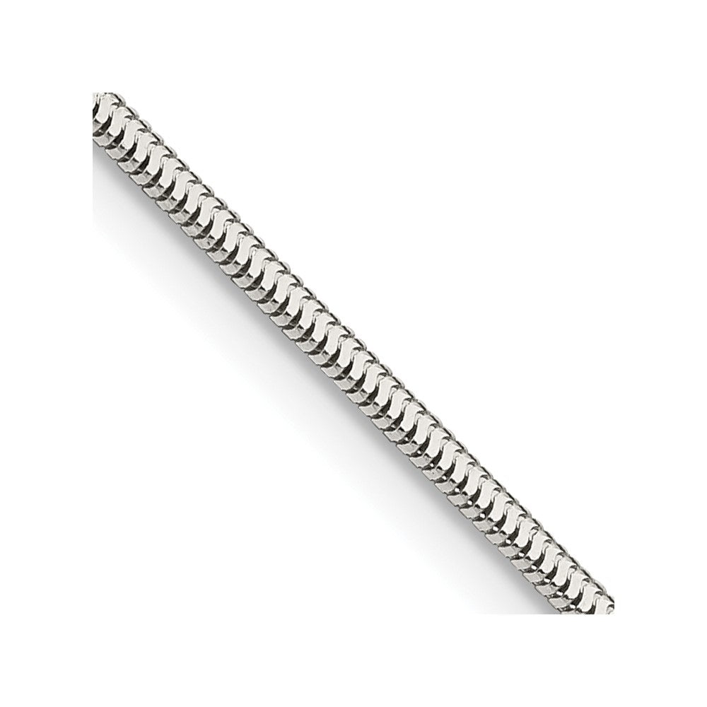 Sterling Silver 1.5mm Diamond-cut Flat Snake Chain - 2