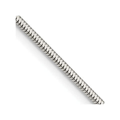 Sterling Silver 1.5mm Diamond-cut Flat Snake Chain - 2