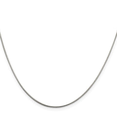 Sterling Silver Rhodium-plated .8mm Round Snake Chain - 2