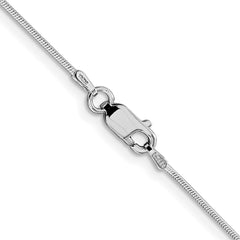 Sterling Silver Rhodium-plated .8mm Round Snake Chain - 2