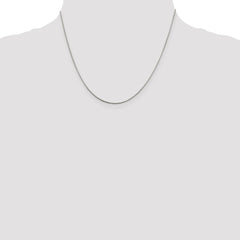 Sterling Silver Rhodium-plated .8mm Round Snake Chain - 2