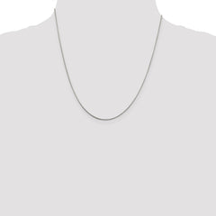 Sterling Silver Rhodium-plated .8mm Round Snake Chain - 3