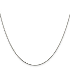 Sterling Silver Rhodium-plated 1mm Round Snake Chain - 3