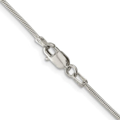 Sterling Silver Rhodium-plated 1.2mm Snake Chain - 7