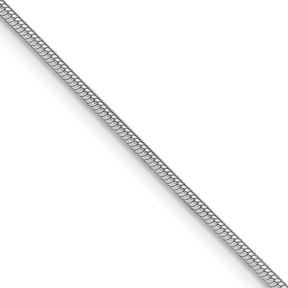 Sterling Silver Rhodium-plated 1.2mm Snake Chain - 7