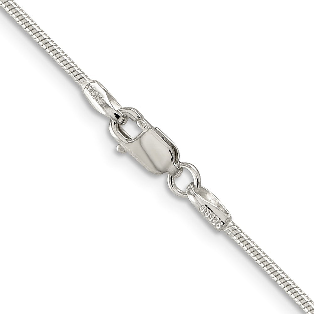 Sterling Silver 1.25mm Snake Chain - 8