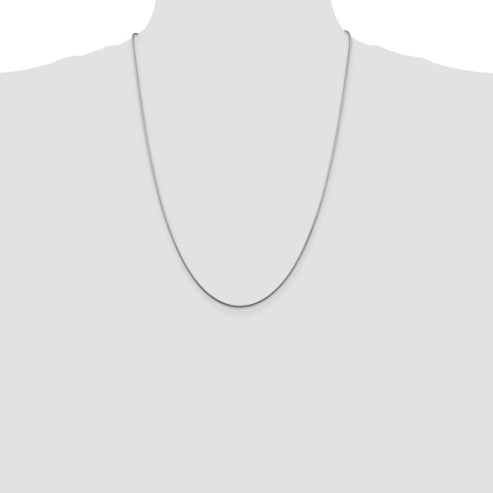 Sterling Silver 1.25mm Snake Chain - 7