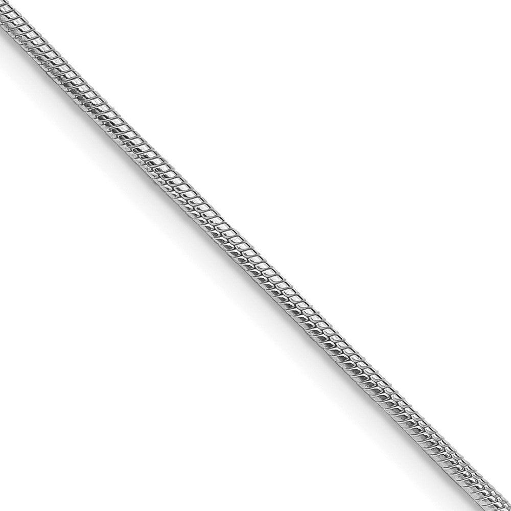 Sterling Silver Rhodium-plated 1.25mm Snake Chain - 7