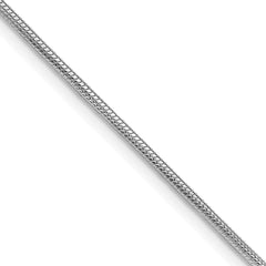 Sterling Silver Rhodium-plated 1.25mm Snake Chain - 6