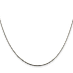 Sterling Silver Rhodium-plated 1.5mm Snake Chain - 9
