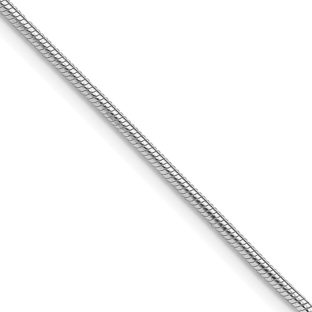 Sterling Silver Rhodium-plated 1.5mm Snake Chain - 9