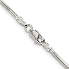 Sterling Silver 1.75mm Snake Chain - 8