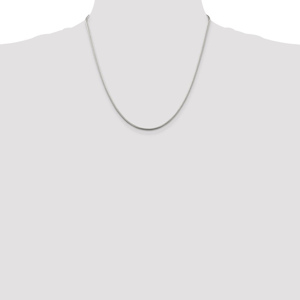 Sterling Silver 1.75mm Snake Chain - 8