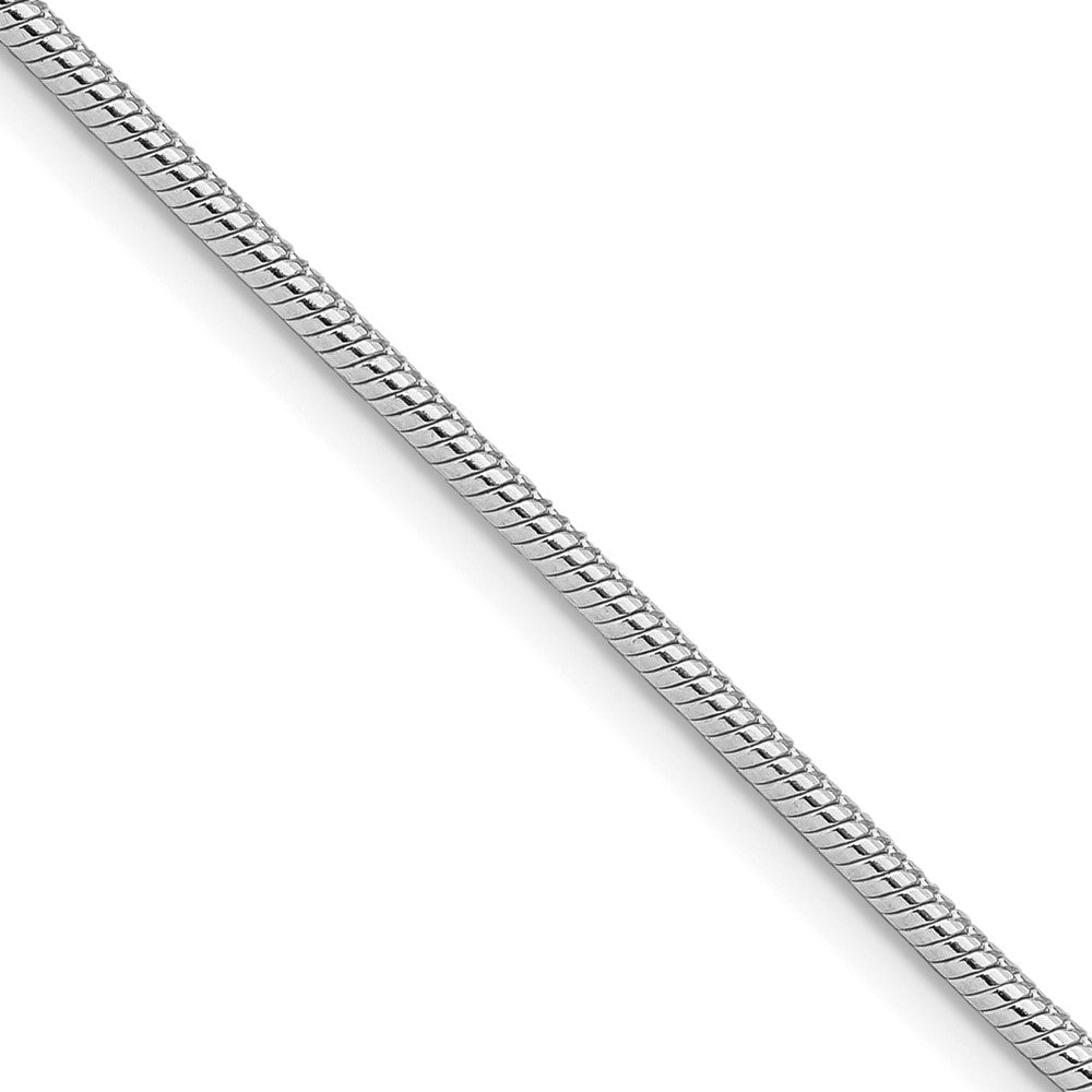 Sterling Silver Rhodium-plated 1.75mm Snake Chain - 8