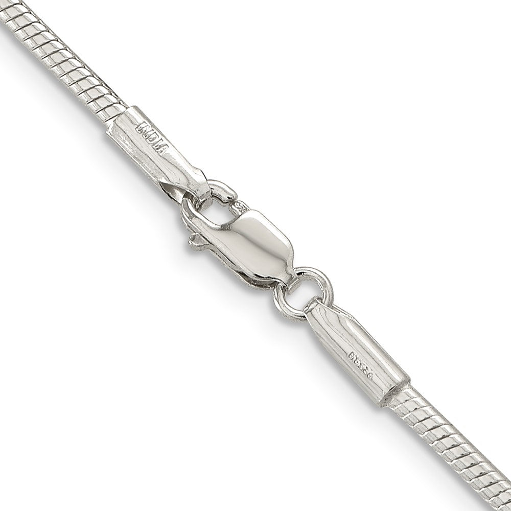 Sterling Silver 2mm Snake Chain - 9