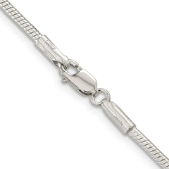 Sterling Silver 2mm Snake Chain - 9