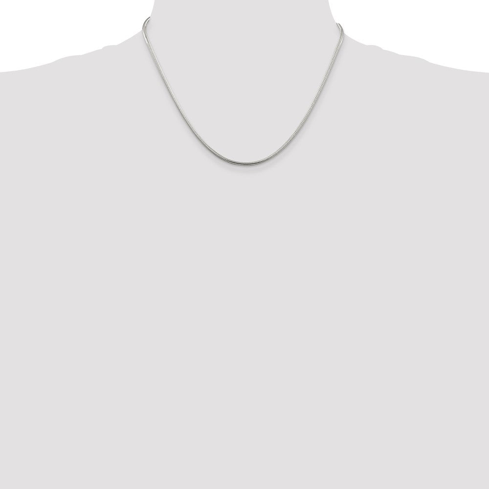 Sterling Silver 2mm Snake Chain - 9