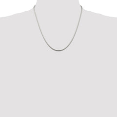 Sterling Silver Rhodium-plated 2mm Snake Chain - 8