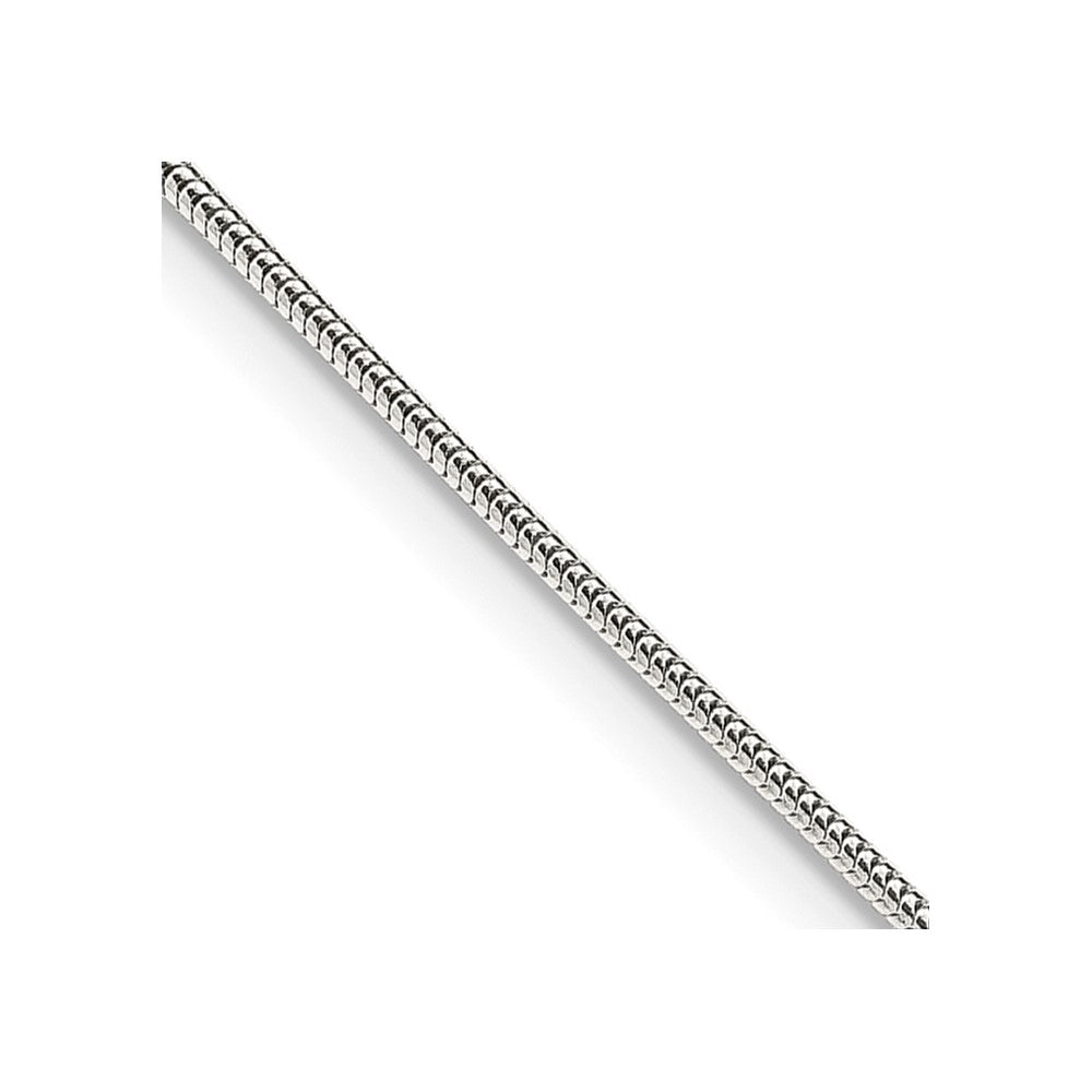Sterling Silver 1mm Round Snake Chain - 5
