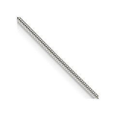 Sterling Silver 1mm Round Snake Chain - 5