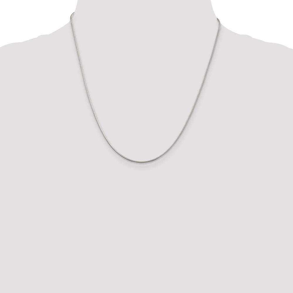 Sterling Silver 1.2mm Round Snake Chain - 4