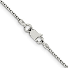 Sterling Silver 1.5mm Round Snake Chain - 6