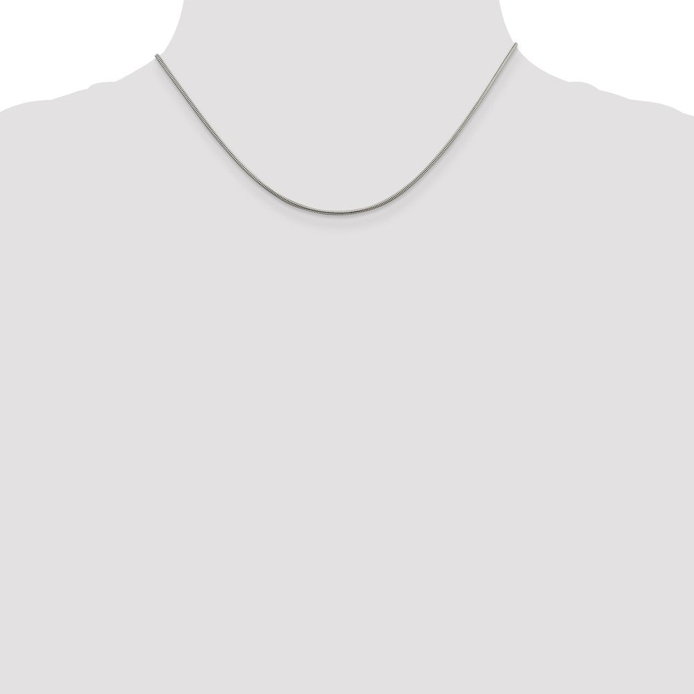 Sterling Silver 1.5mm Round Snake Chain - 3