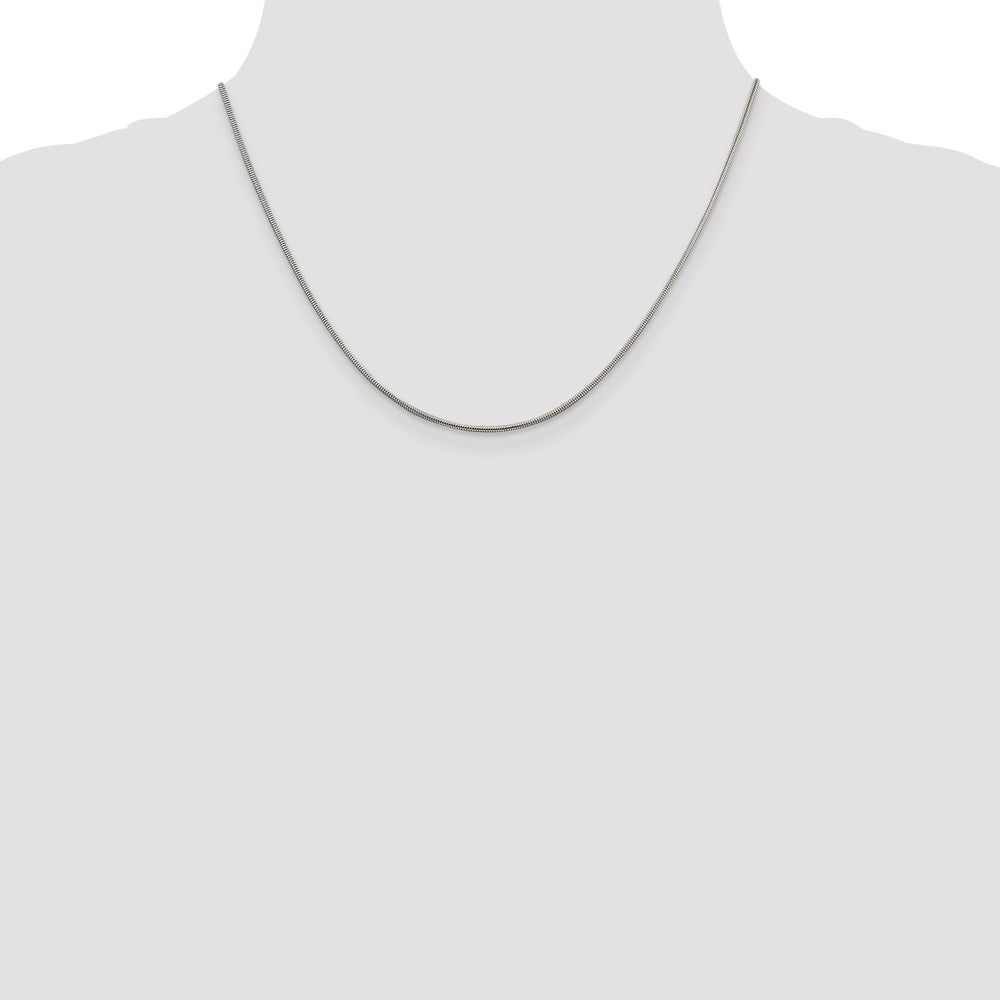 Sterling Silver 1.5mm Round Snake Chain - 4