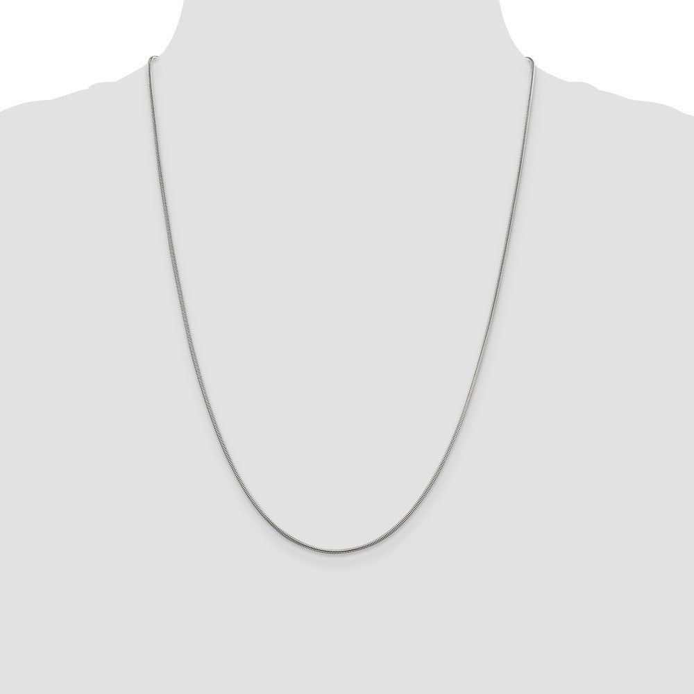 Sterling Silver 1.5mm Round Snake Chain - 6
