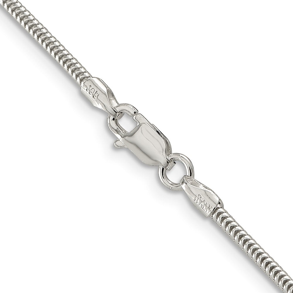 Sterling Silver 1.6mm Round Snake Chain - 8