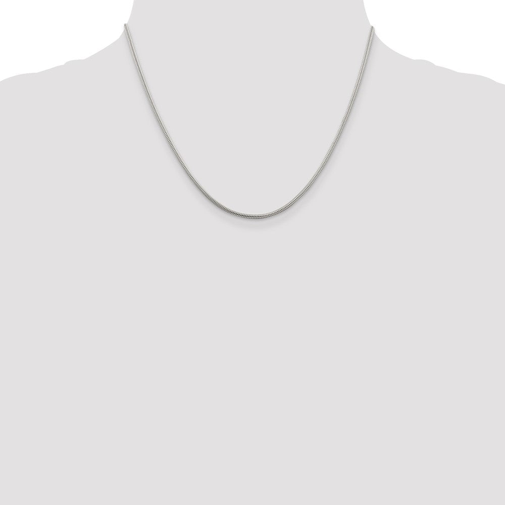 Sterling Silver 1.6mm Round Snake Chain - 8