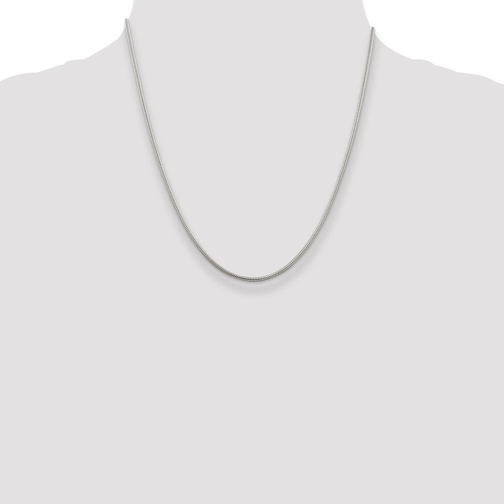 Sterling Silver 1.6mm Round Snake Chain - 2