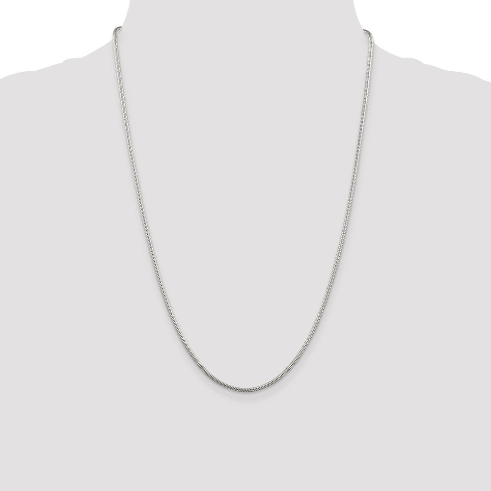 Sterling Silver 1.6mm Round Snake Chain - 3
