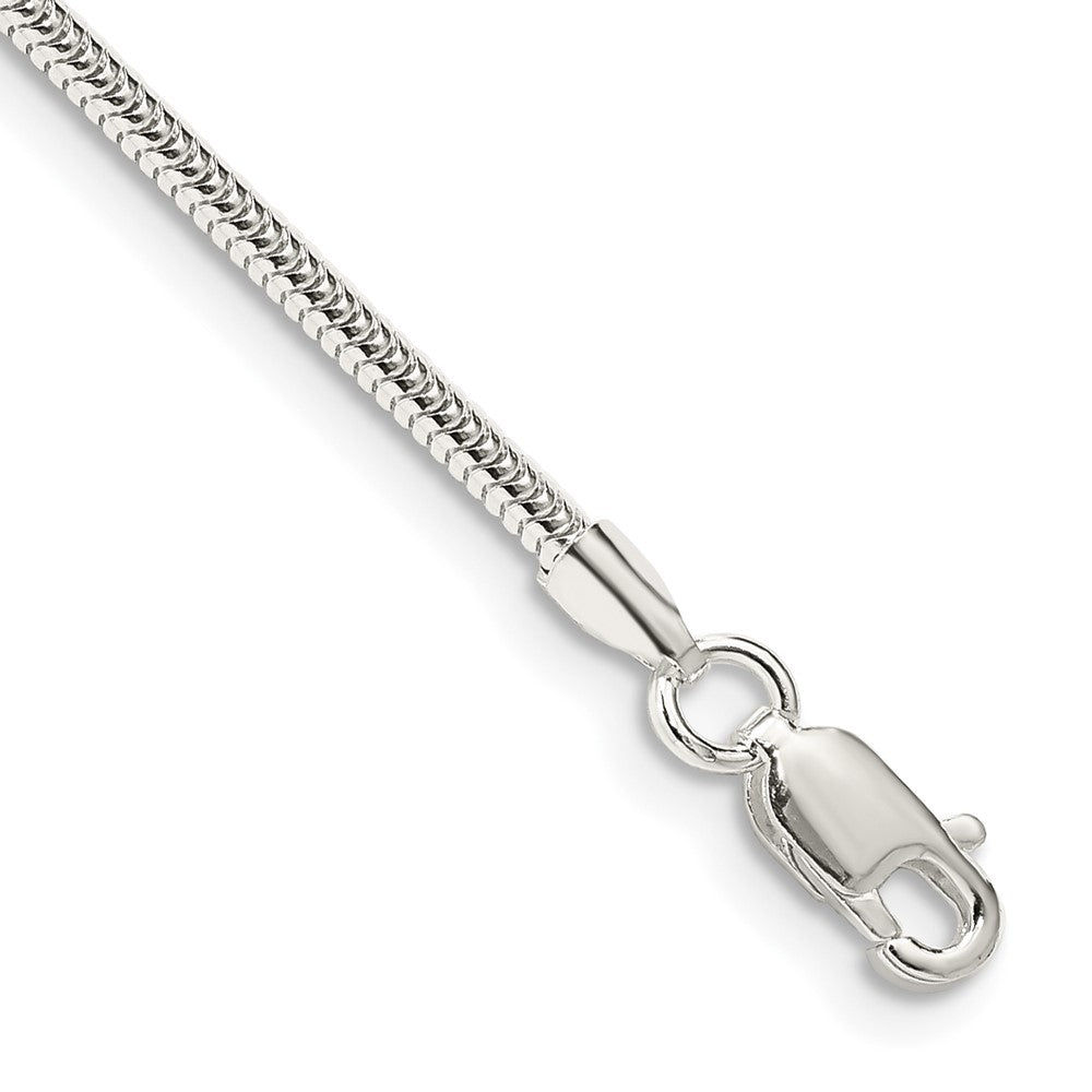 Sterling Silver 2mm Round Snake Chain - 10
